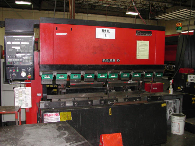 Amada FBD-8020 (FAB 80) CNC Press Brake, Machine ID: 5028